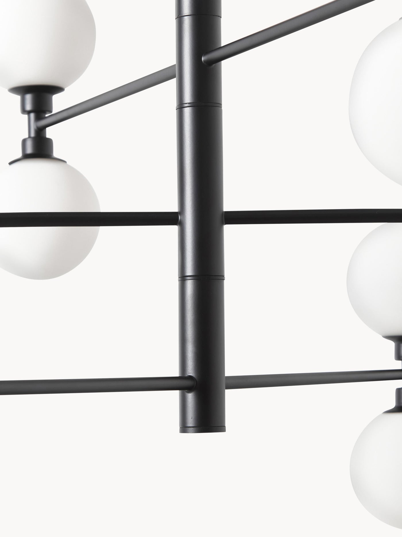 Large Pendant Light Grover with Opal Glass Shades