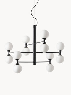 Large Pendant Light Grover with Opal Glass Shades