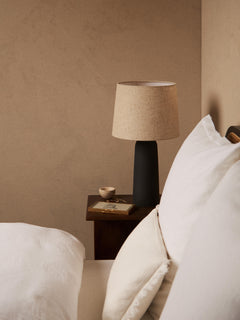 Large Table Lamp Kaya with Concrete Base - Cream White
