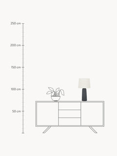Large Table Lamp Kaya with Concrete Base - Cream White