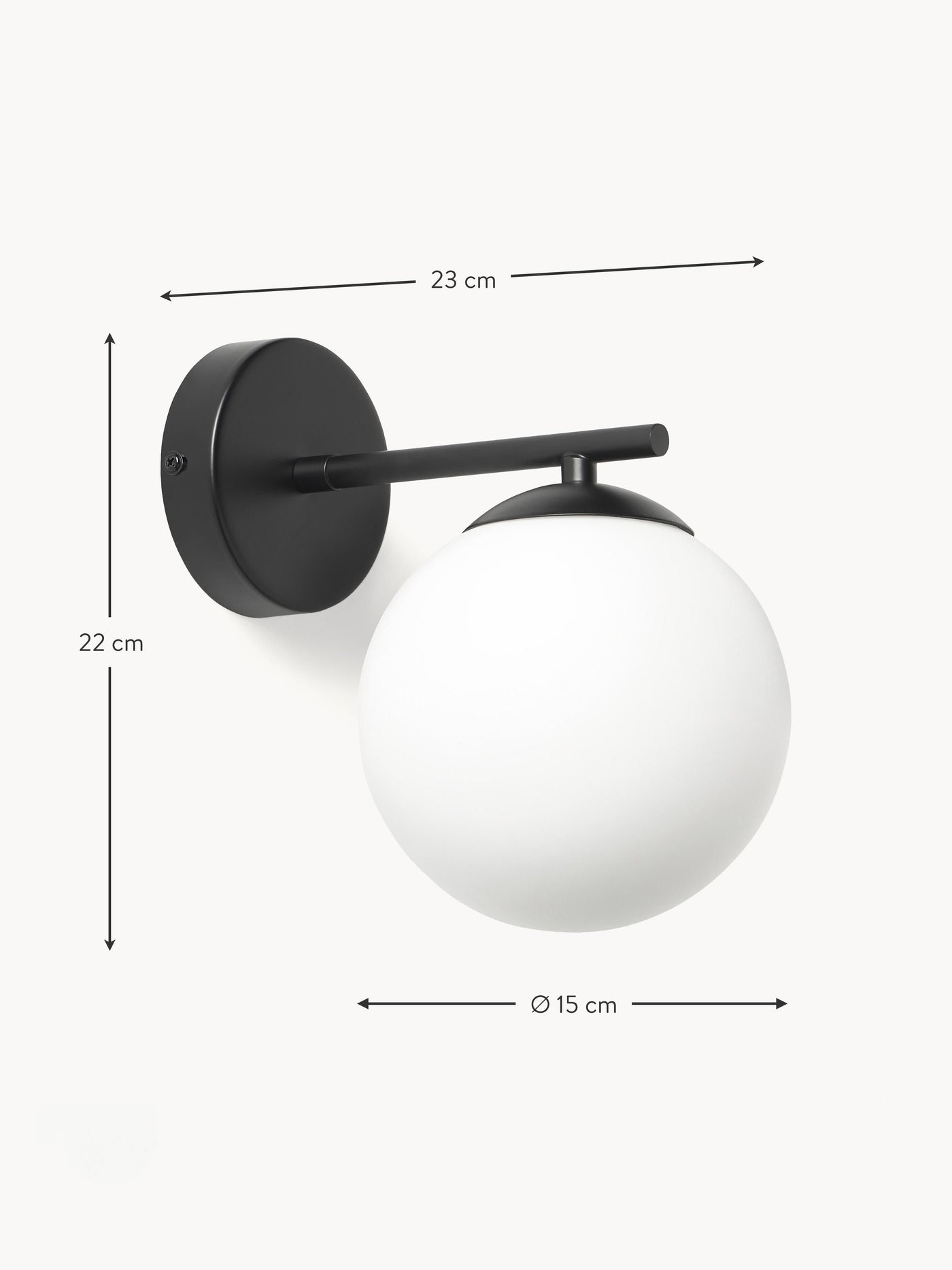 Opal Glass Wall Lamp Atlanta - White