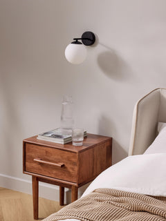 Opal Glass Wall Lamp Atlanta - White