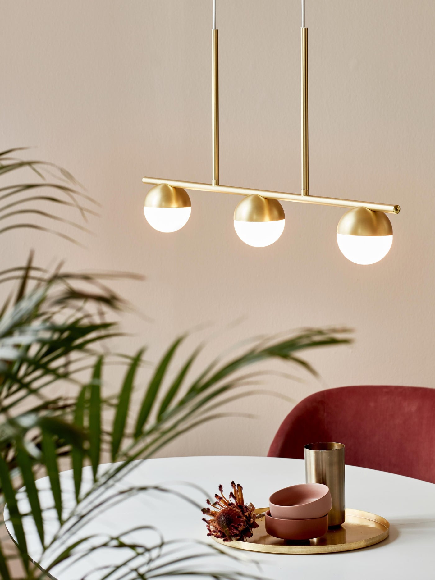 Large Opal Glass Pendant Light Contina