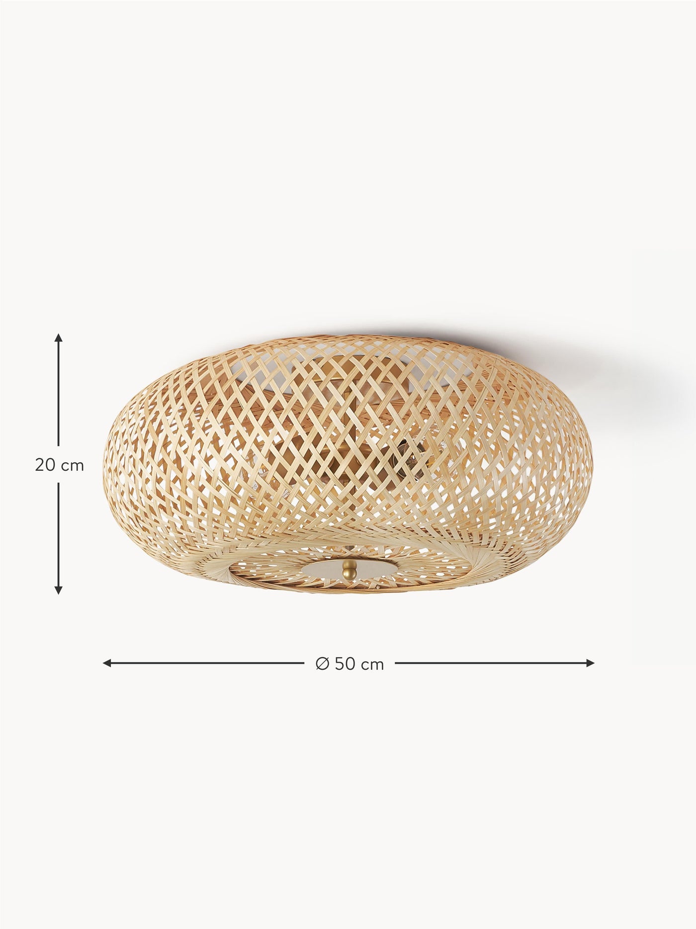 Bamboo Design Ceiling Lamp Evelyn, Untreated