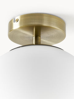 Small Glass Ceiling Lamp Hitch - White