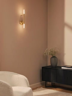 Large LED Wall Lamp Gratia - Matt Gold Coloured