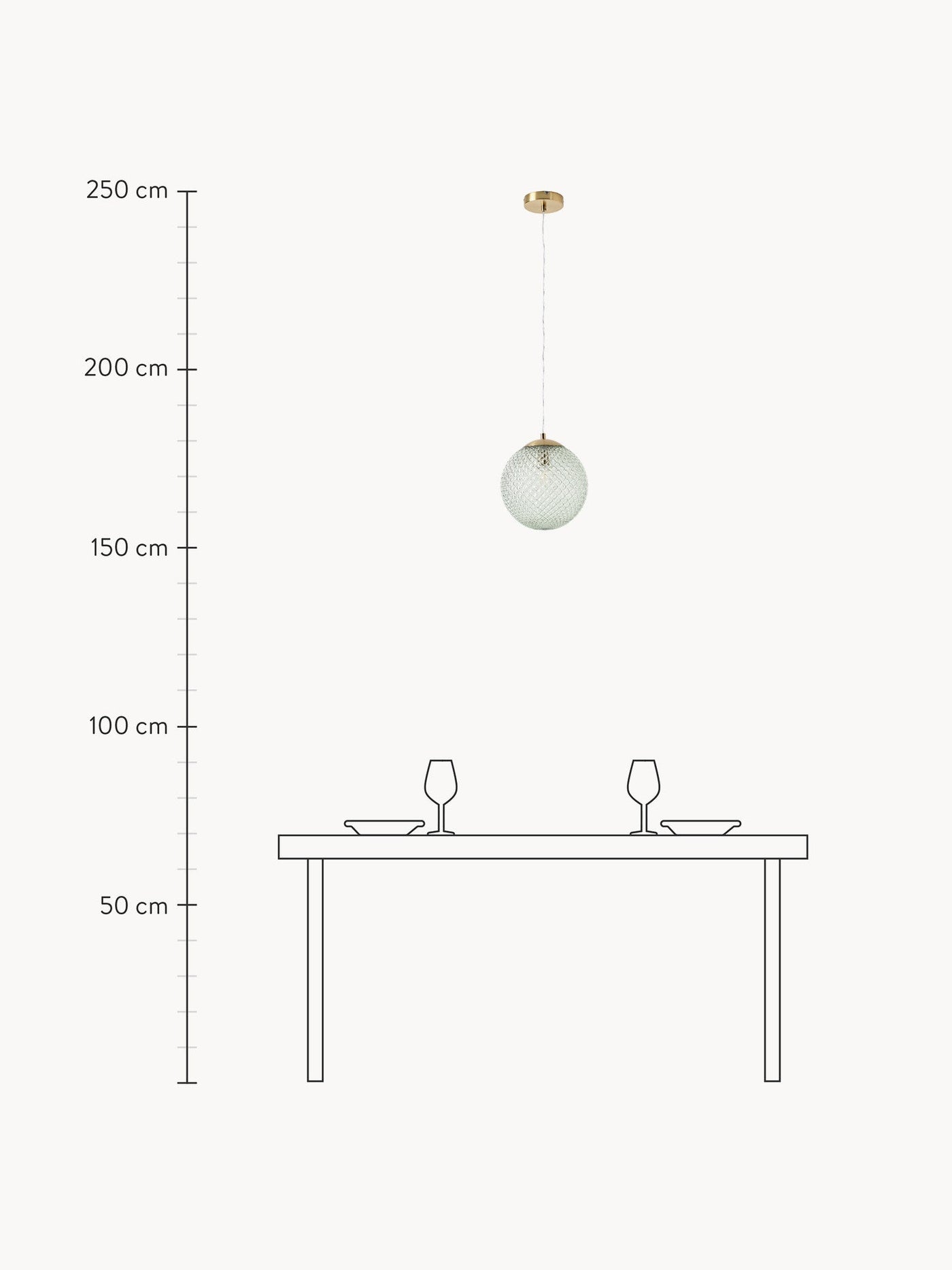 Small Glass Pendant Light Lorna