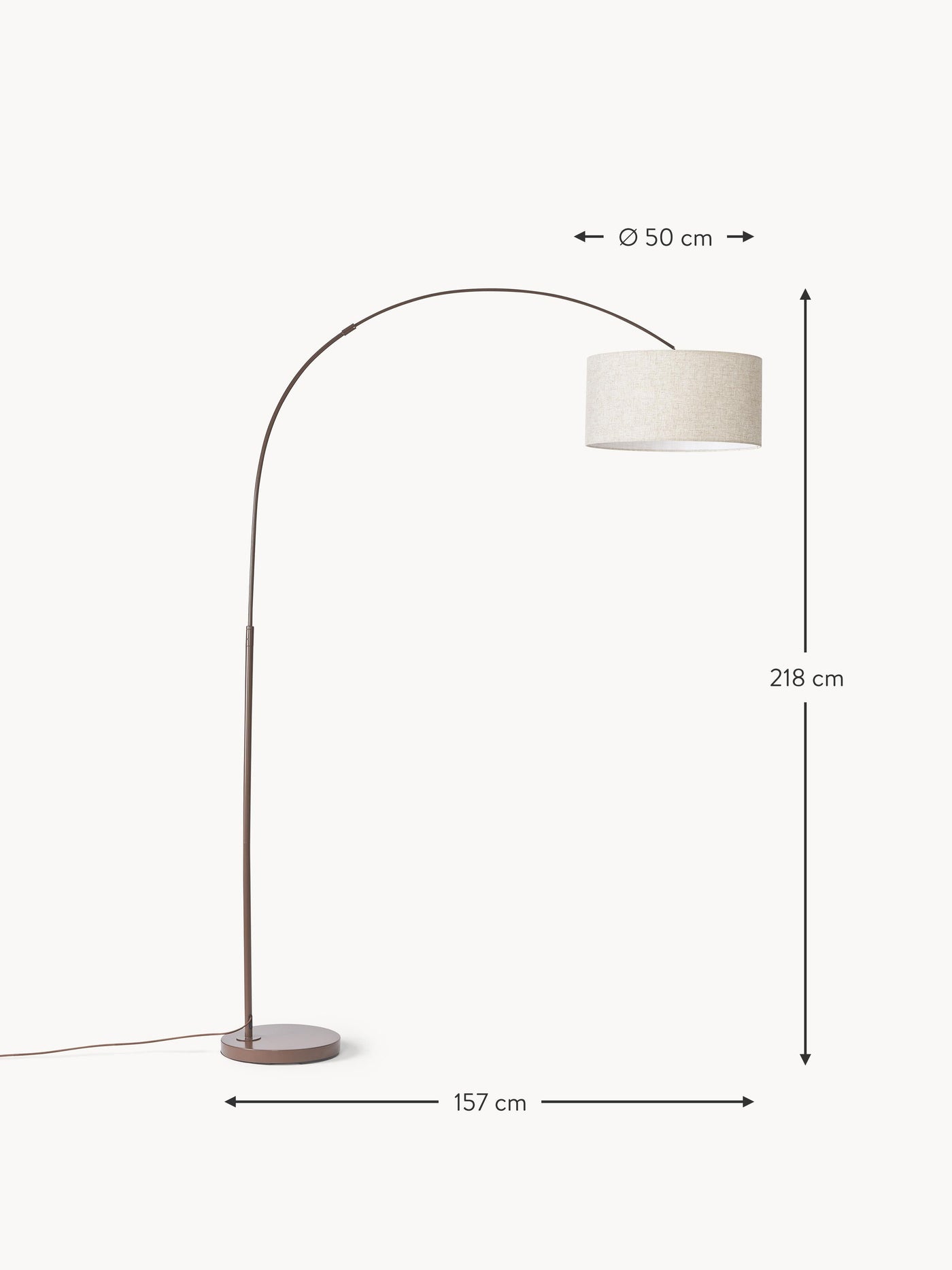 Large Arc Lamp Niels - Light Beige