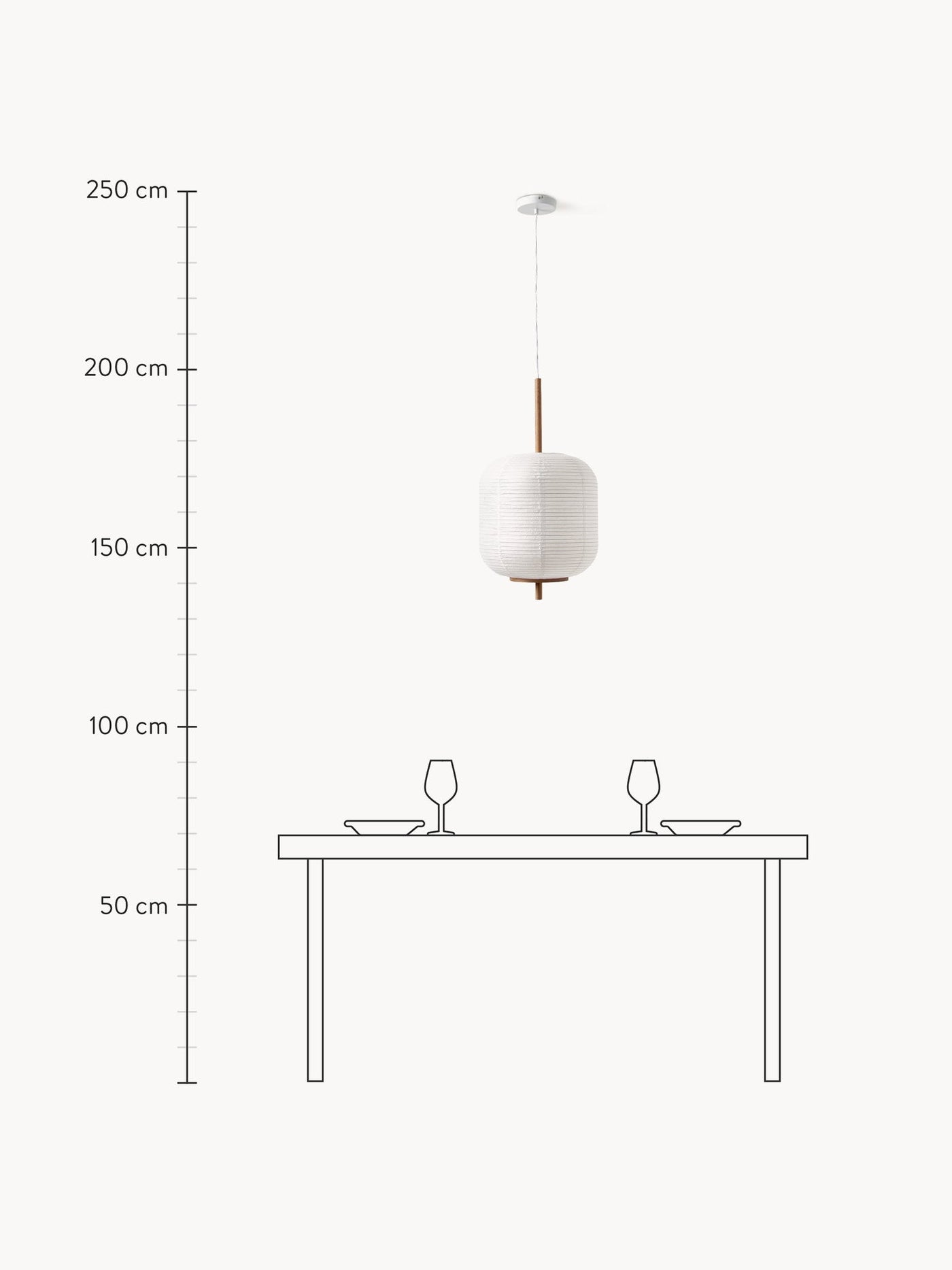 Rice Paper Design Pendant Light Misaki - White, Ø 35 cm