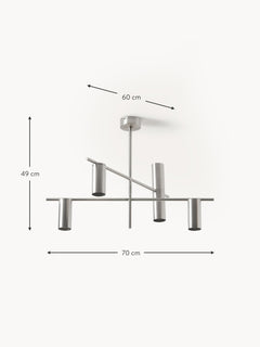 Ceiling Lamp Cassandra - Silver Coloured, Brushed