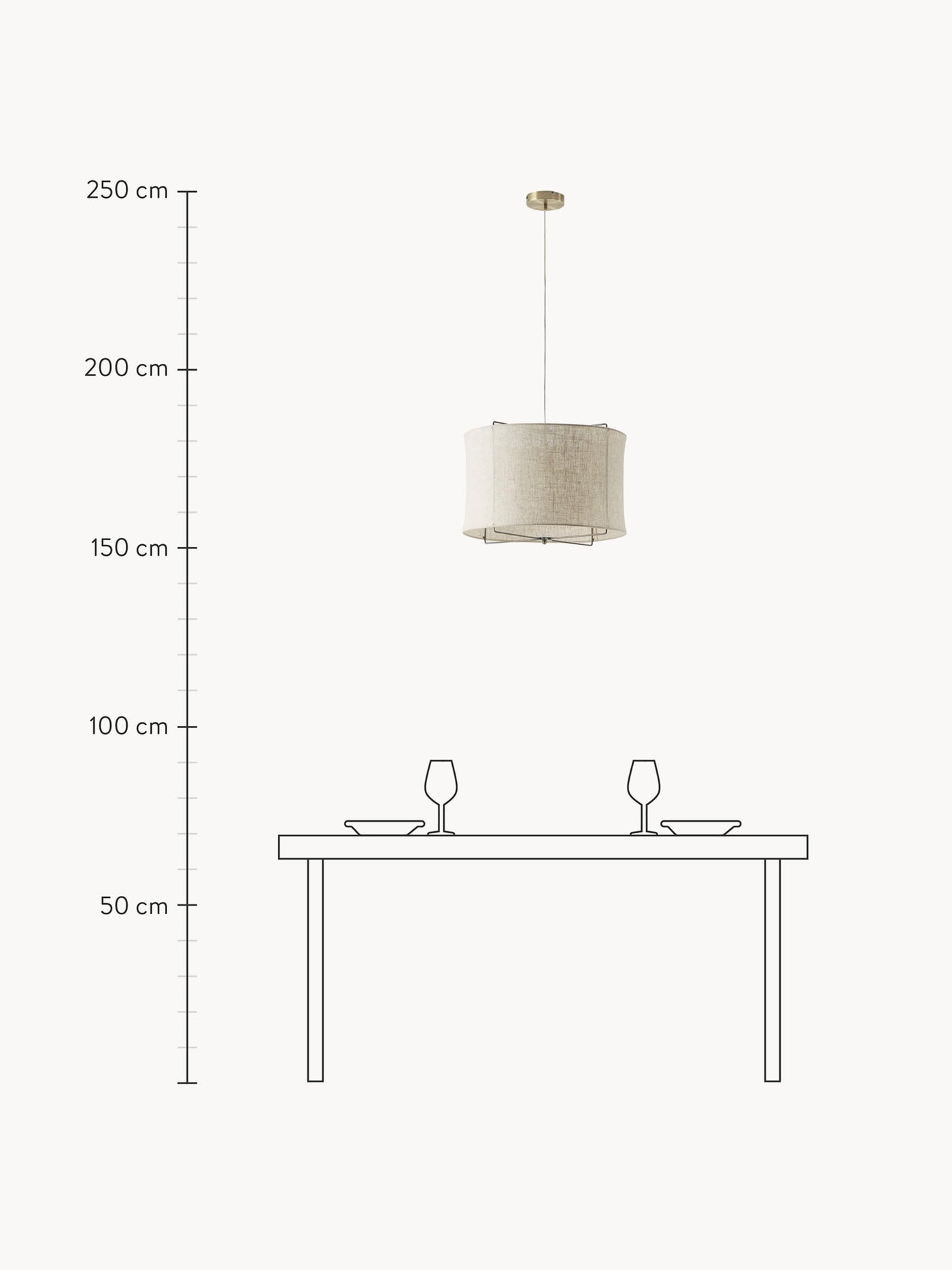 Linen Pendant Light Clouds