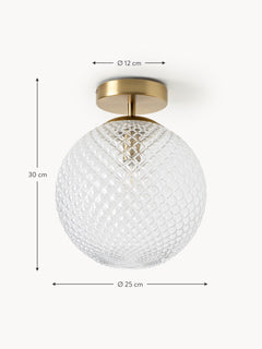 Small Glass Ceiling Lamp Lorna - Transparent