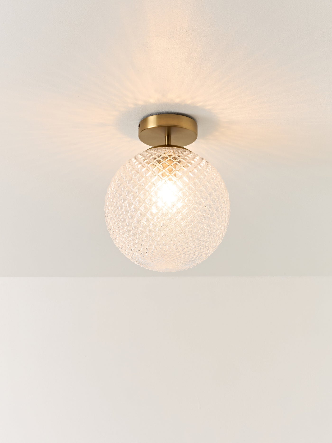 Small Glass Ceiling Lamp Lorna - Transparent