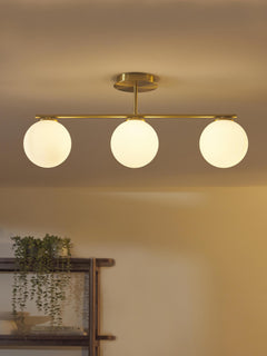 Opal Glass Ceiling Lamp Atlanta - White, Ø 15 cm (2)