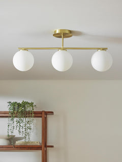 Opal Glass Ceiling Lamp Atlanta - White, Ø 15 cm (2)