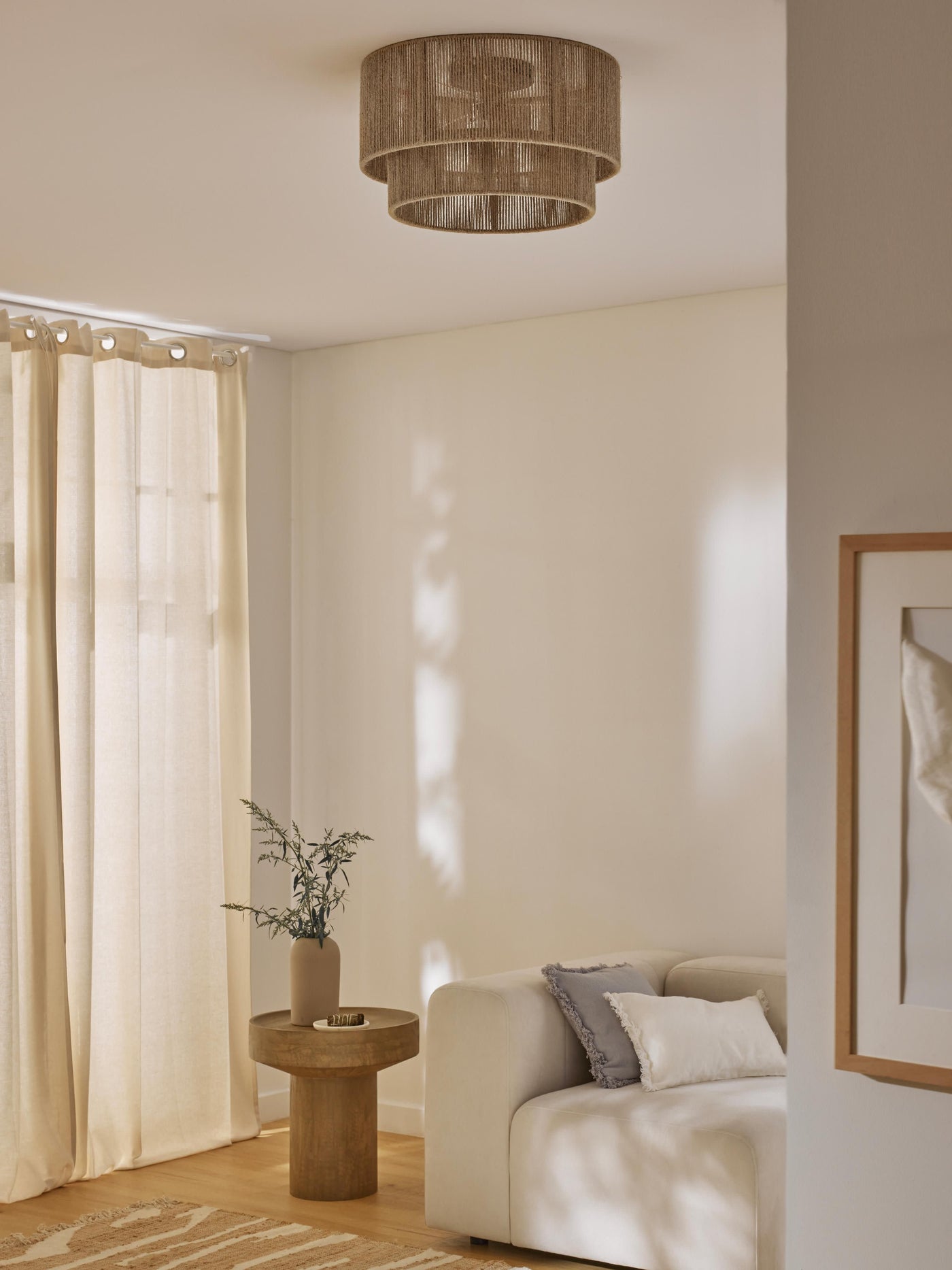 Jute Ceiling Lamp Cecillia