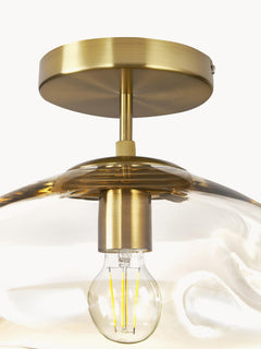 Glass Ceiling Lamp Amora - Gold Coloured, Brushed