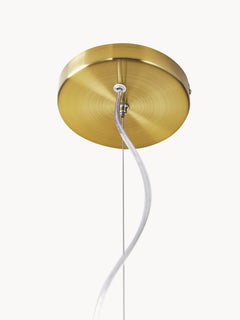 Glass Pendant Light Amora - Transparent, Gold Coloured