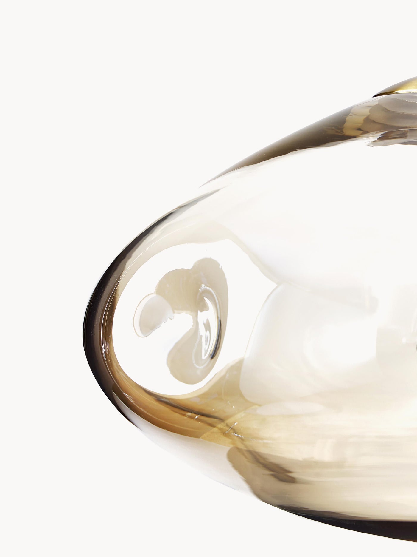Glass Pendant Light Amora - Transparent, Gold Coloured