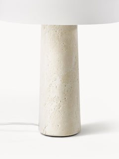 Table Lamp Carla with Travertine Base
