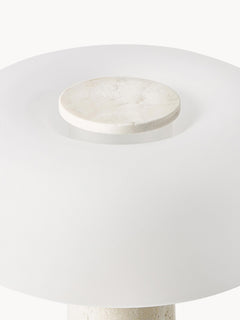 Table Lamp Carla with Travertine Base