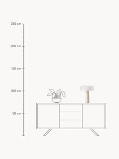 Table Lamp Carla with Travertine Base
