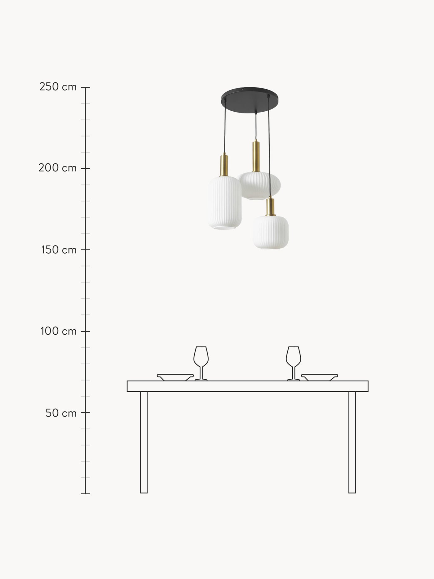 Opal Glass Cluster Pendant Light Candela - White