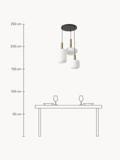 Opal Glass Cluster Pendant Light Candela - White
