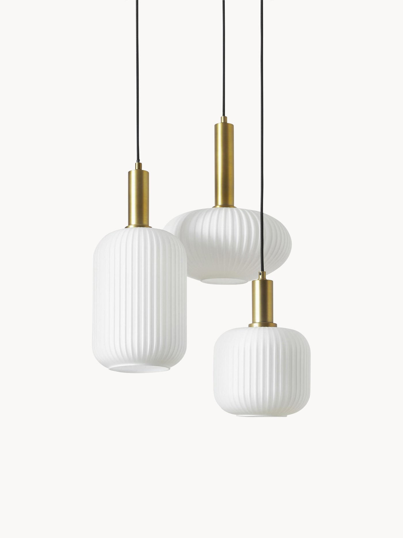 Opal Glass Cluster Pendant Light Candela - White