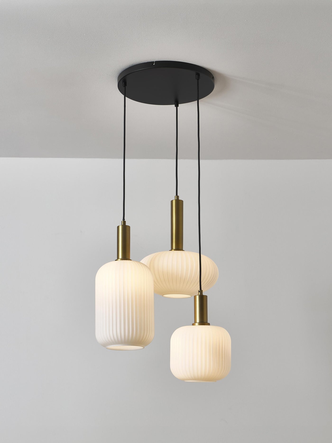 Opal Glass Cluster Pendant Light Candela - White