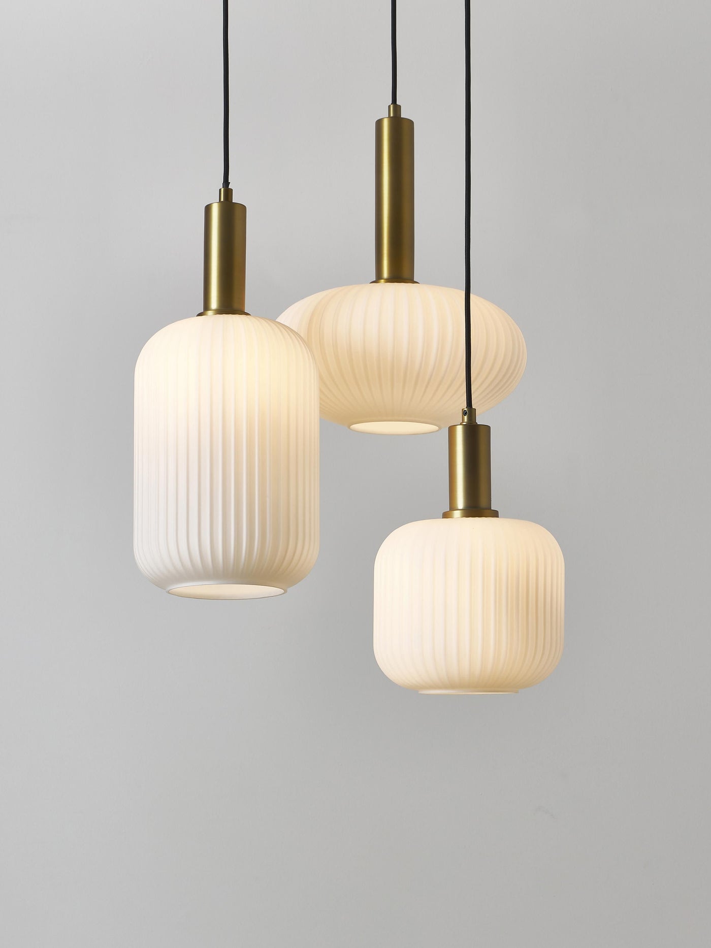 Opal Glass Cluster Pendant Light Candela - White