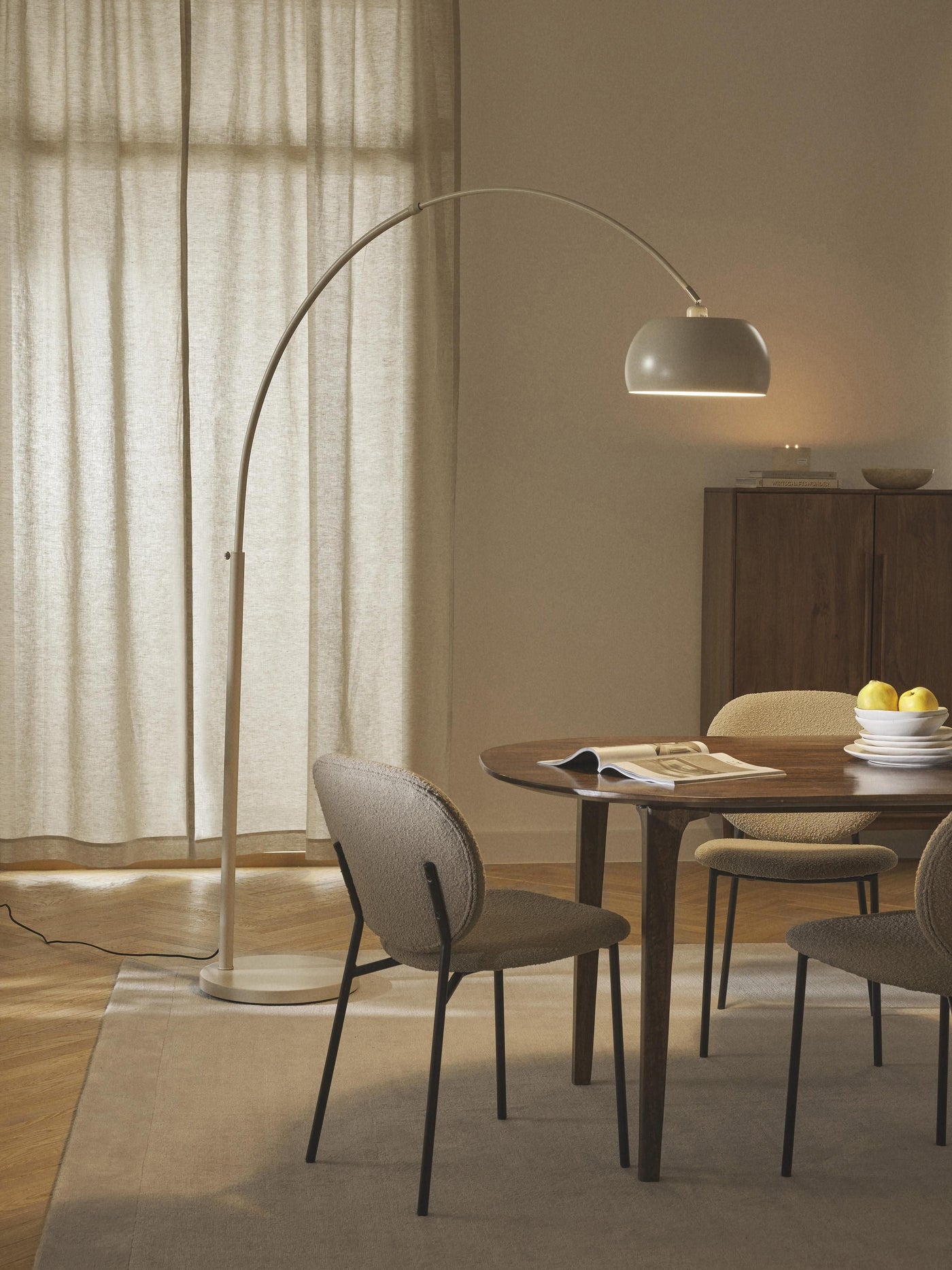 Large Arc Lamp Bowie - Beige