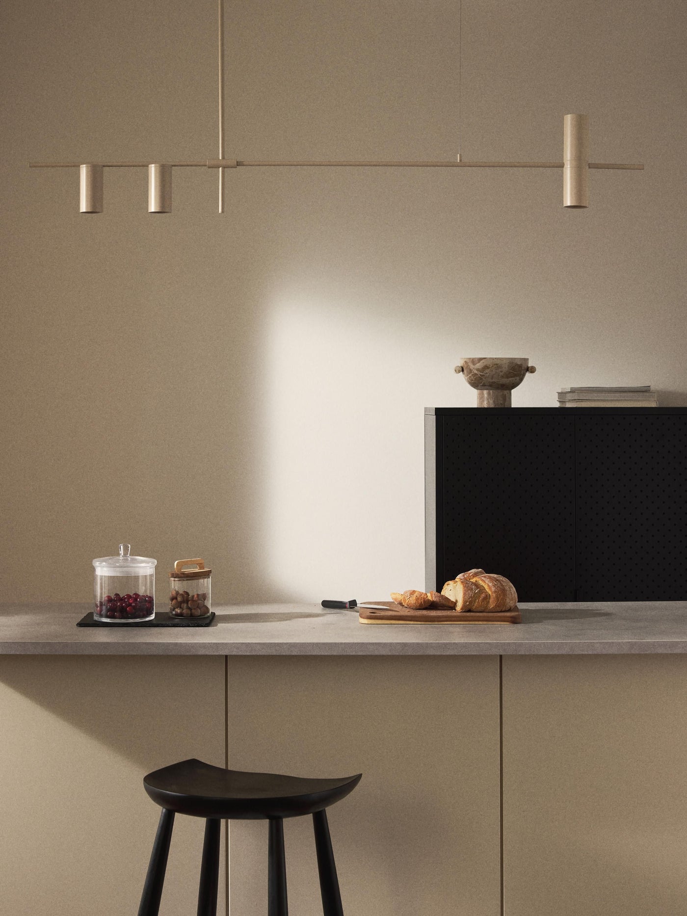 Large Pendant Light Cassandra - Matt Beige