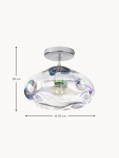 Iridescent Glass Ceiling Lamp Amora