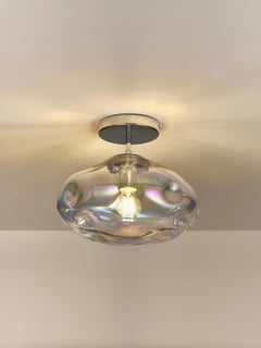 Iridescent Glass Ceiling Lamp Amora