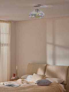 Iridescent Glass Ceiling Lamp Amora