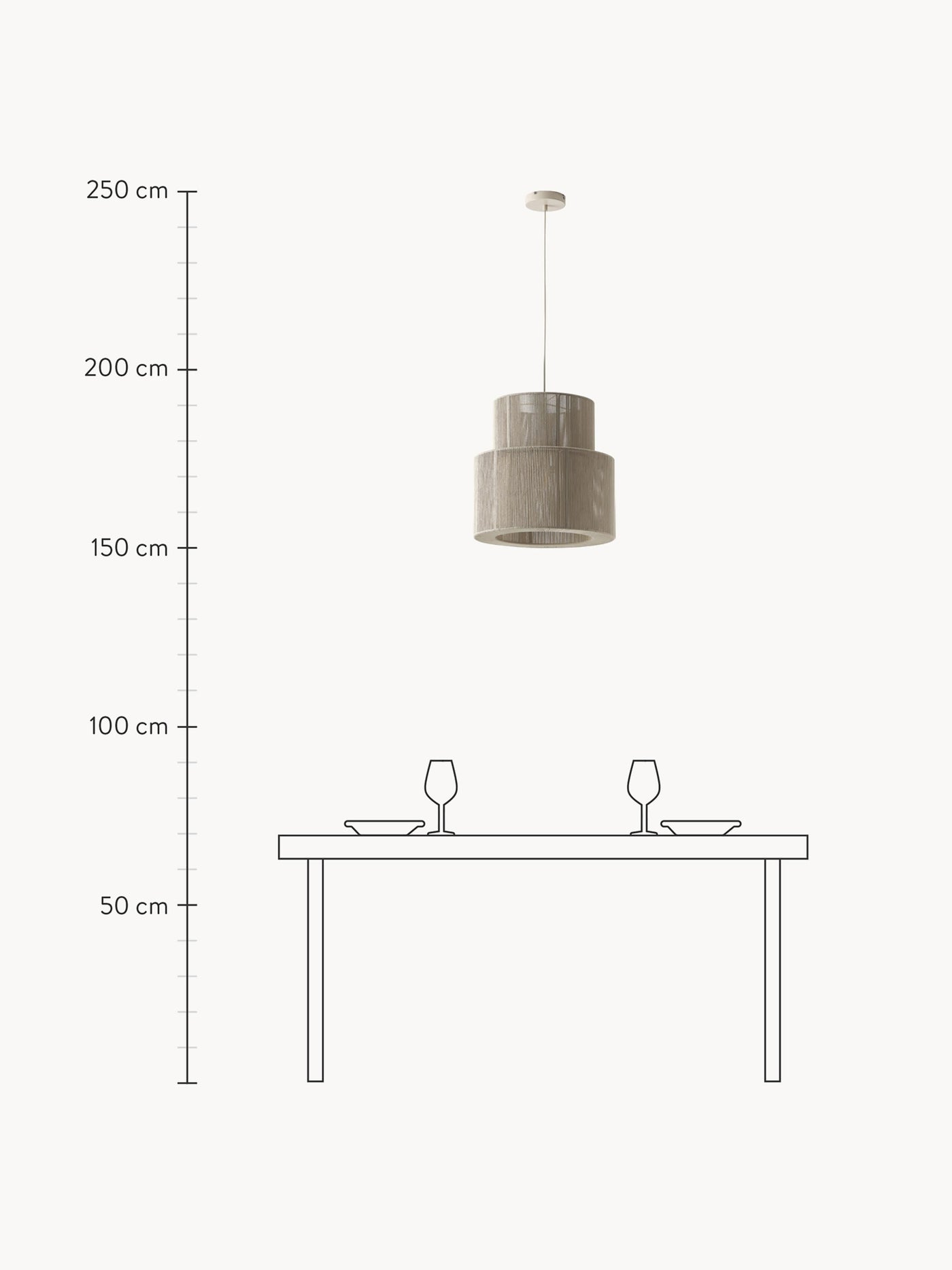 Linen Thread Pendant Light Lace - Beige