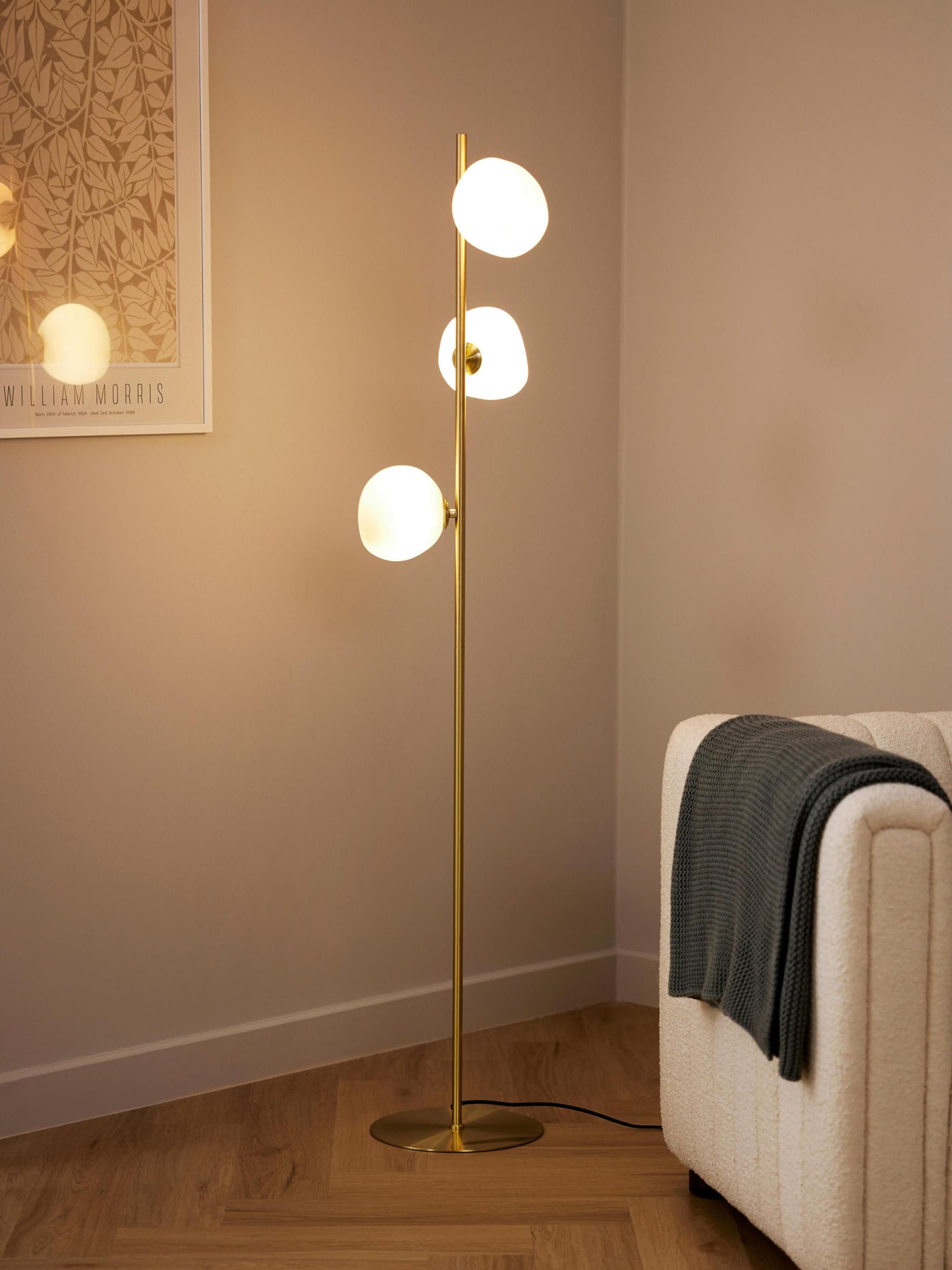 Opal Glass Floor Lamp Josie