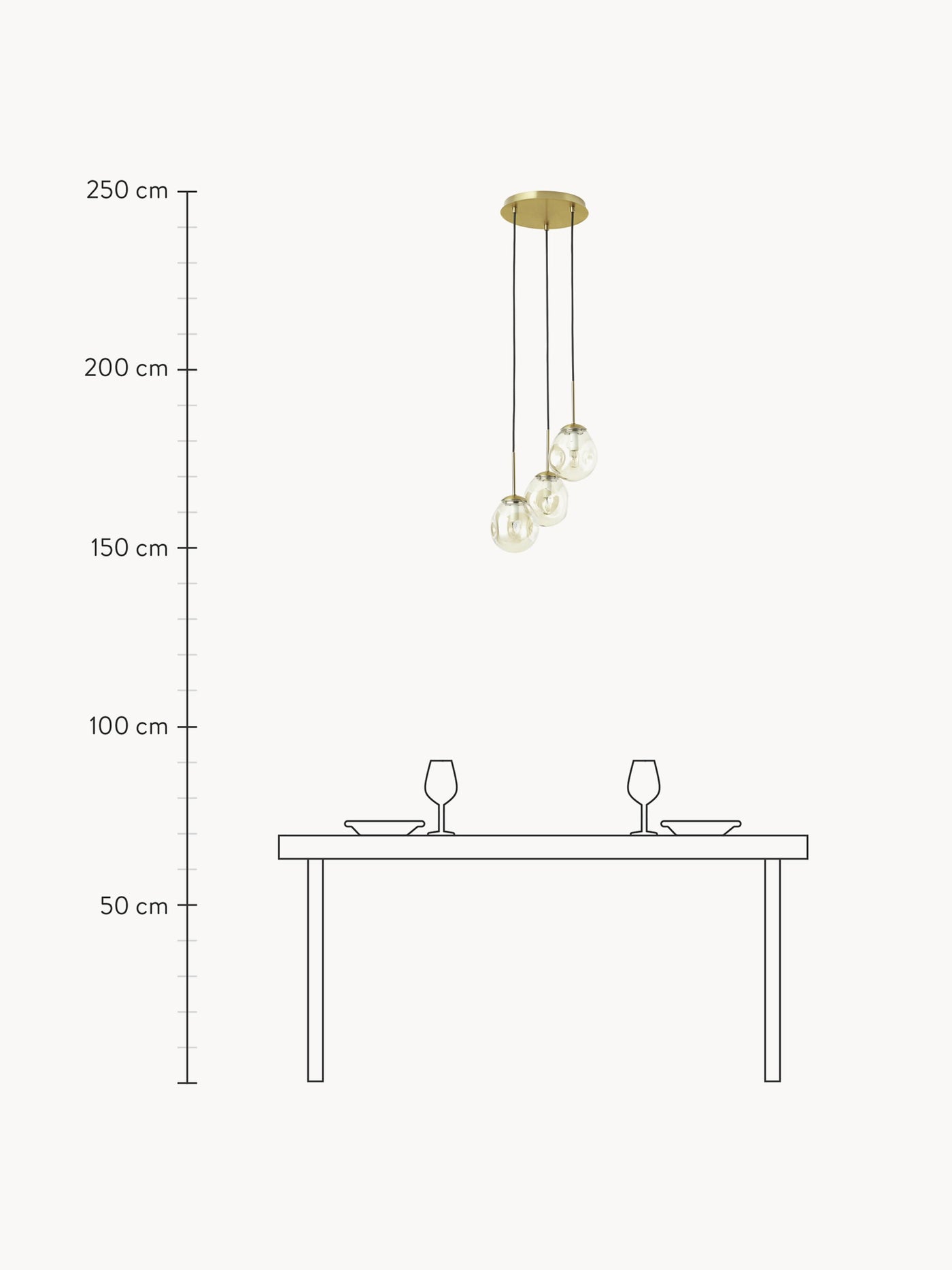Glass Cluster Pendant Light Amora