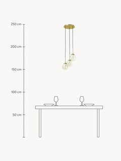 Glass Cluster Pendant Light Amora