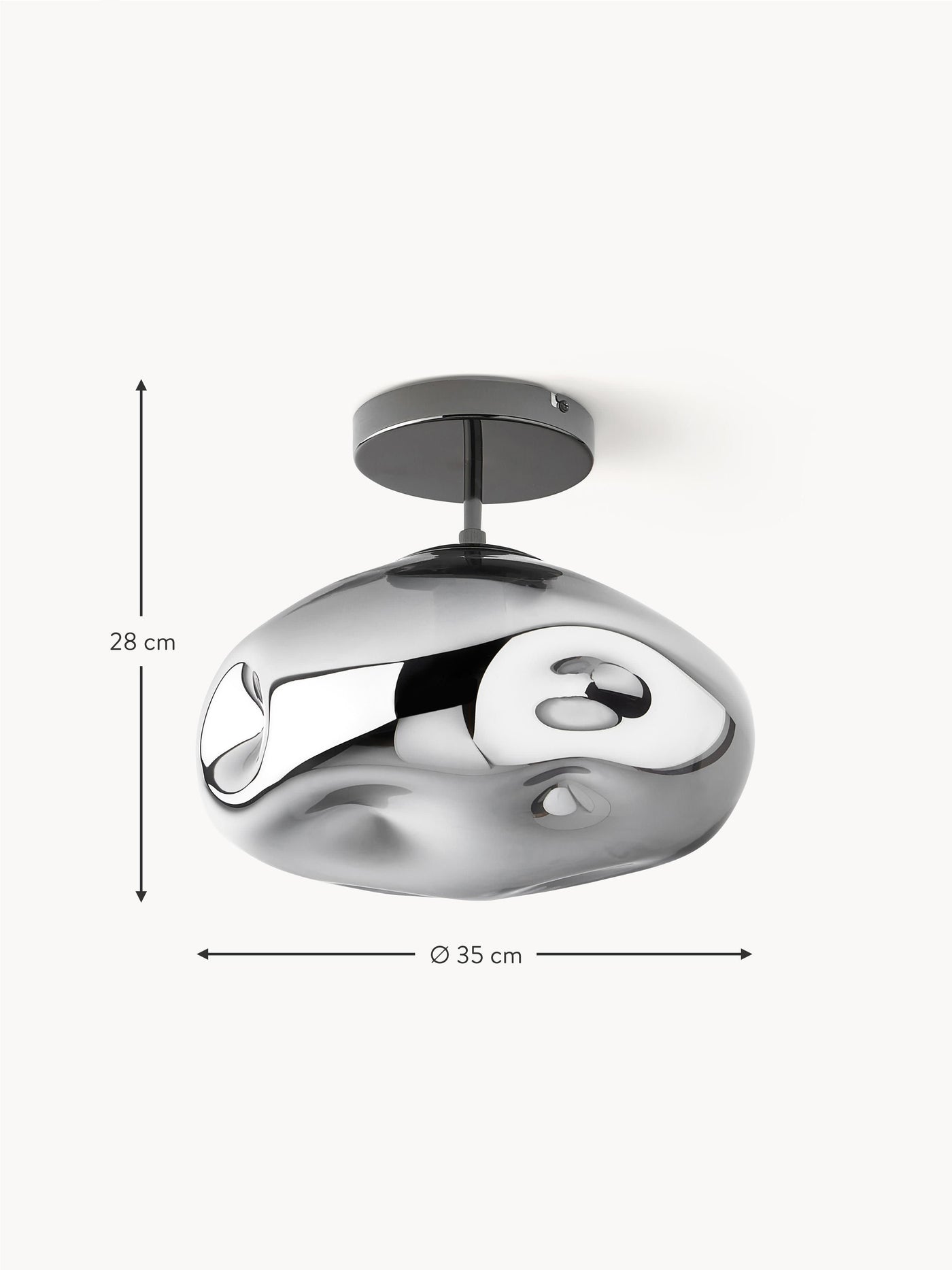 Mirror Glass Ceiling Lamp Amora