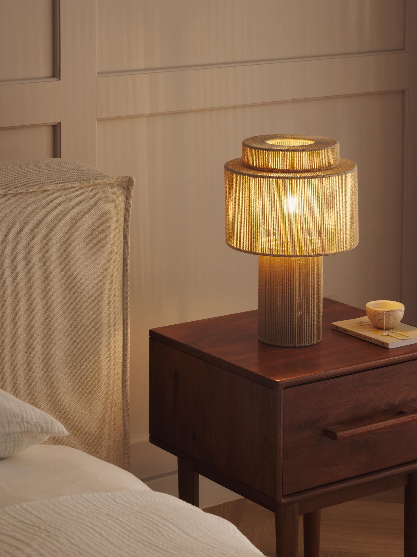 Linen Thread Table Lamp Lace