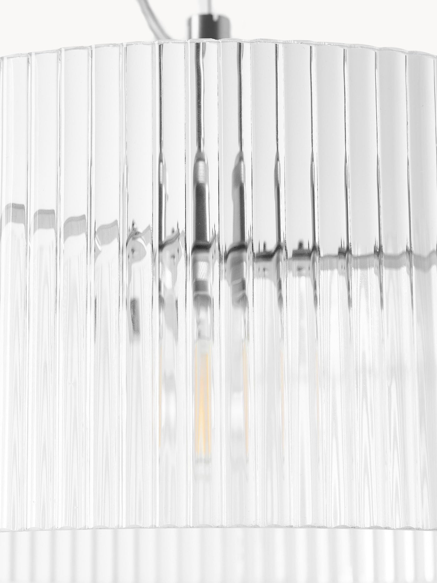 Ribbed Glass Pendant Light Emmi - Transparent