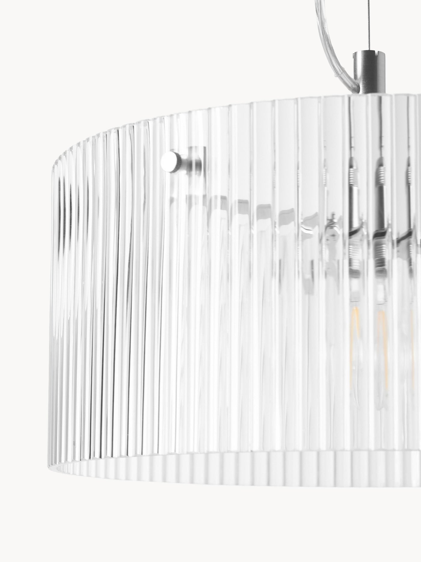 Ribbed Glass Pendant Light Emmi - Transparent