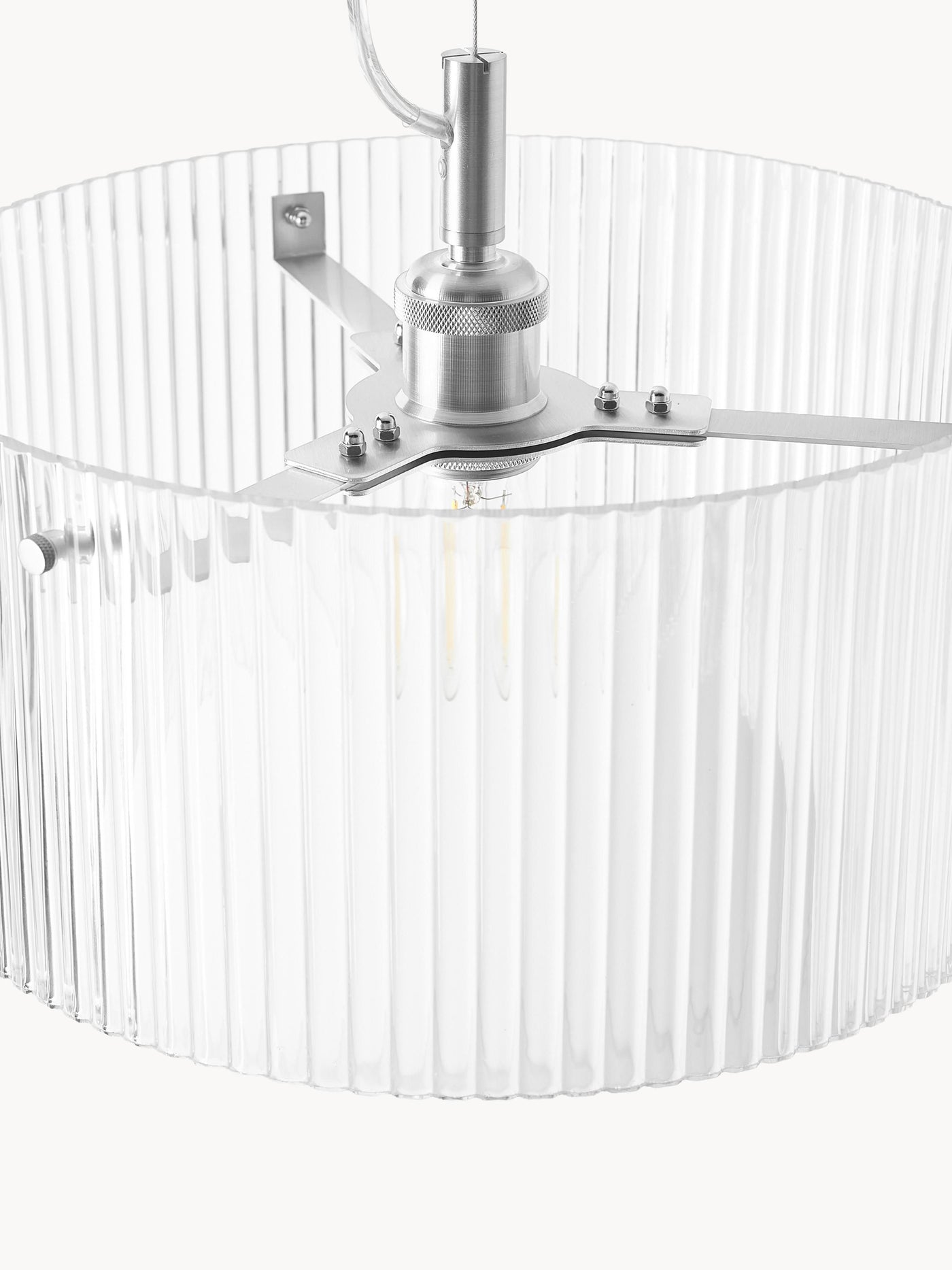 Ribbed Glass Pendant Light Emmi - Transparent