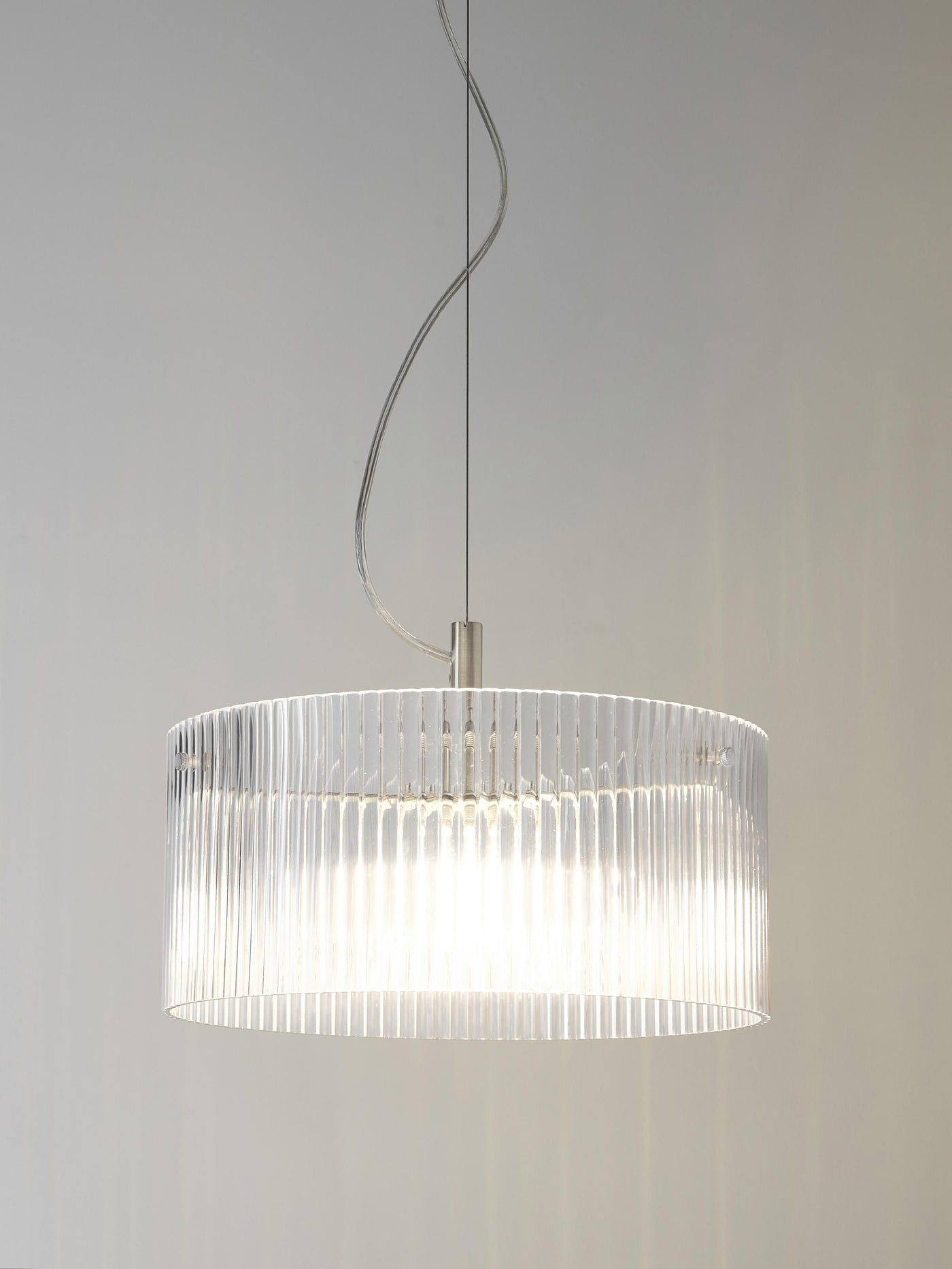 Ribbed Glass Pendant Light Emmi - Transparent