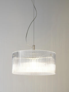 Ribbed Glass Pendant Light Emmi - Transparent