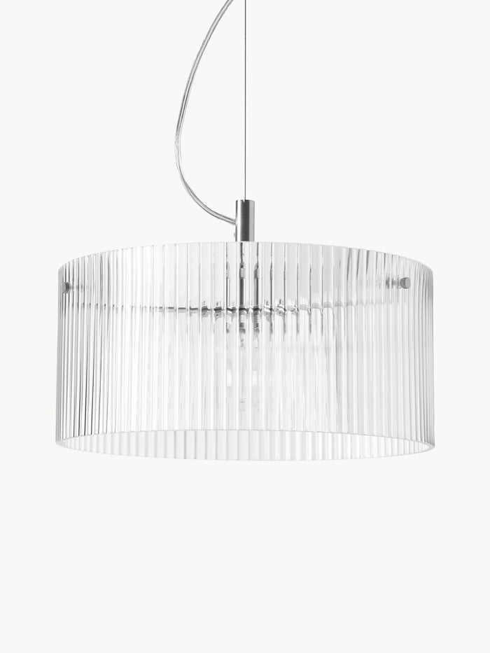 Ribbed Glass Pendant Light Emmi - Transparent