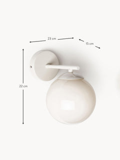 Wall Lamp Atlanta - Transparent Frame, Canopy: Light Beige
