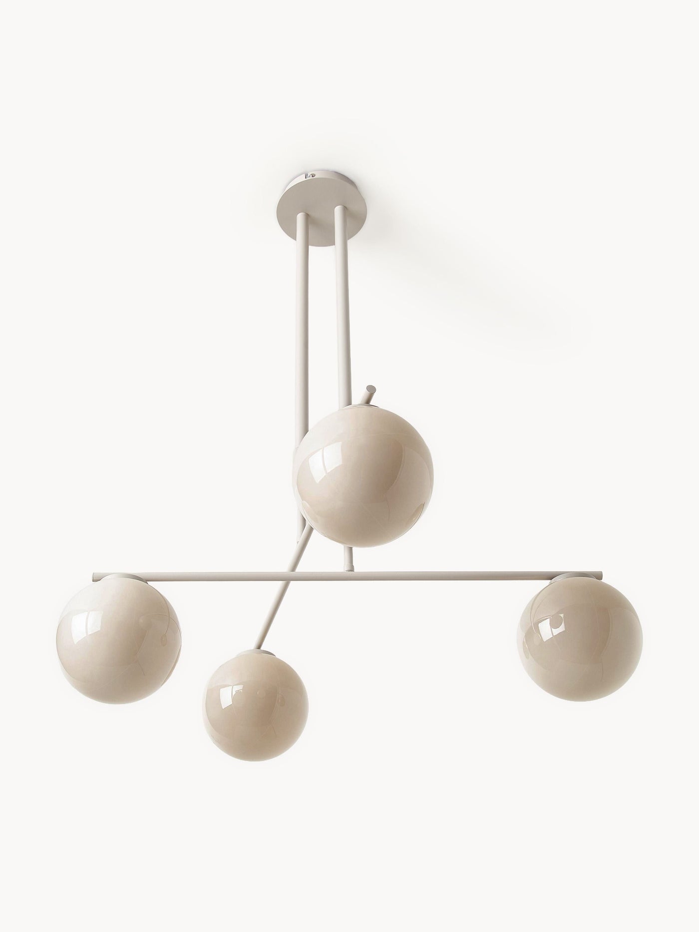 Pendant Light Atlanta - Transparent Frame & Canopy: Light Beige